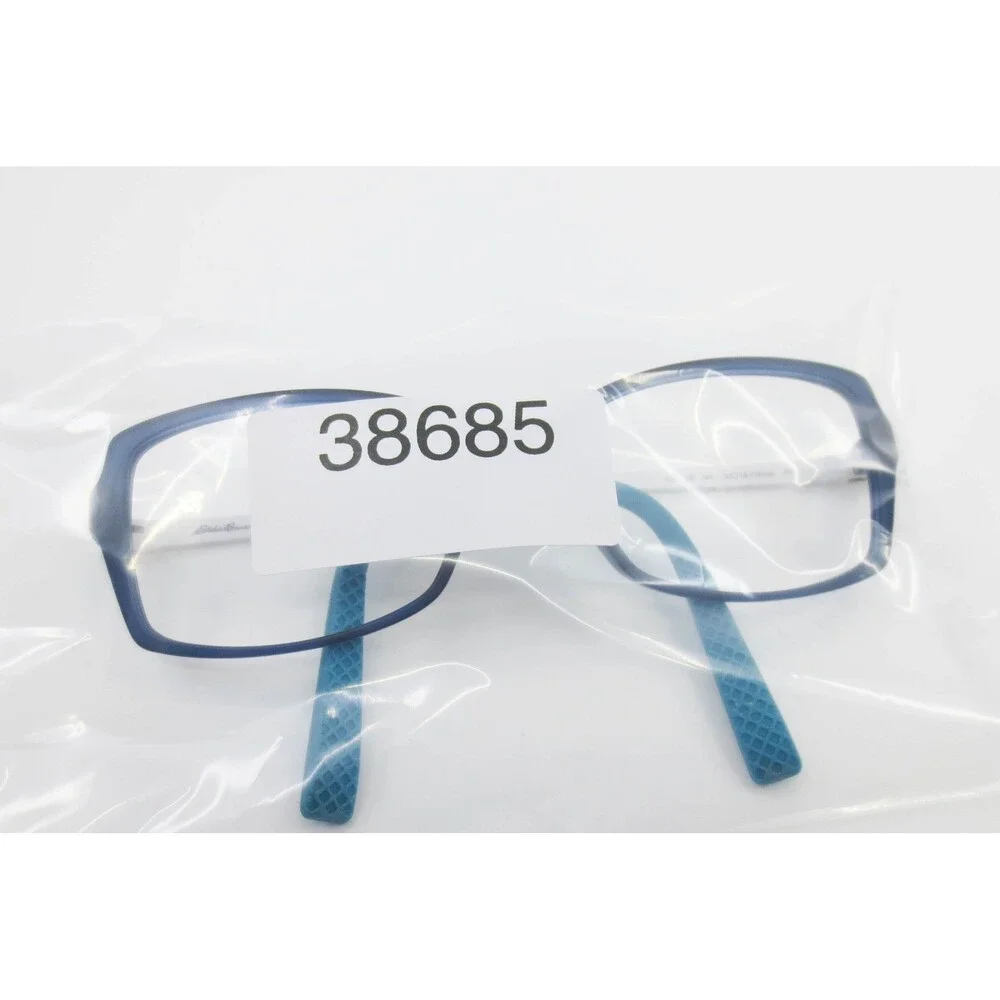 Eddie Bauer EB32216 NV Navy Blue White Rectangle Eyeglasses Frames 52-16-135